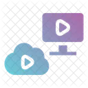Streaming Video Cloud Icon
