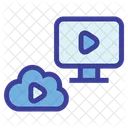 Streaming Video Cloud Icon