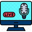 Streaming Live Broadcast Icon