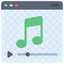 Fluxo de música on-line  Ícone