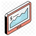 Streaming Chart Streaming Graph Data Analytics Icon