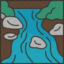 Streams Freshwater River Icon