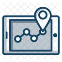 Route Verfolgen Mobiler Standort Pinpointer Symbol