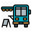 Board Menu Bistro Van Street Food Truck Icon