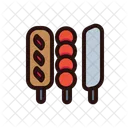 Street Food Skewer Local Produce Authentic Icon