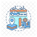 Street Network Connectivity Transportation Icon