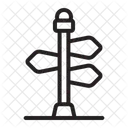 Street Sign Down Icon