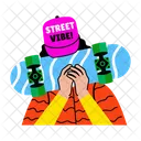 Street Vibe Skating Skateboarding Icon