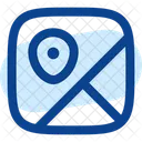 Streets Map Point Icon