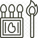 Streichholzer Outdoor Streichholzschachtel Symbol