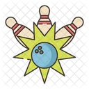 Streik Bowling Spiel Symbol