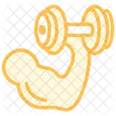 Strength Training Duotone Line Icon Icon