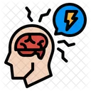 Stress Brain Thunder Icon