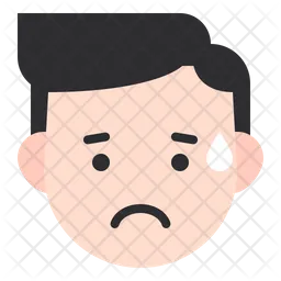Stress Boy Emoji Icon