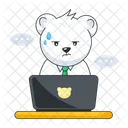 Stressed Employee Stressed Bear Working Bear Symbol