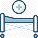 Hospital Bed Stretcher Patient Bed Icon