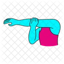 Vibrant Stretching Excercise Illustration Stretching Exercise Icon