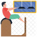 Stretching Exercise Gym Fitness Icon