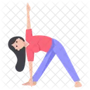 Stretching Exercise Sportswoman Sportsperson Icon