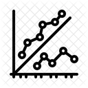 Streudiagramm Korrelation Datenpunkte Symbol