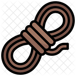 String Icon - Download in Colored Outline Style