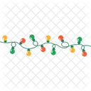 String Christmas Lights Decoration  Icon