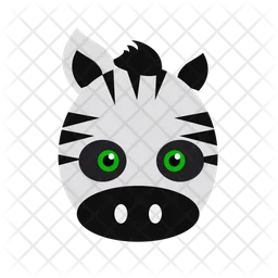Striped Black White Animal  Icon