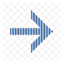 Striped blue arrow  Icon