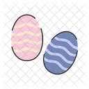 Striped Easter Eggs Icon