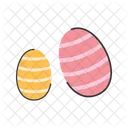 Striped Easter Eggs Icon