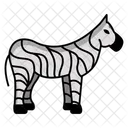 Striped Equids African Plains Wildlife Zebra Stripes Function 아이콘