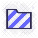 Striped Folder Warning Striped Icon