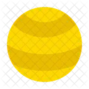 Striped Icon Yellow Sphere Decorative Element Icon