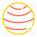 Icon Globe Wavy Lines Icon
