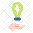 Saubere Energie Gluhbirne Lampe Symbol