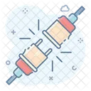 Strom Abschalten Stromstecker Ziehen Strom Abtrennen Icon