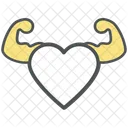 Strong Heart Cartoon Icon