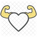 Strong Heart Cartoon Icon
