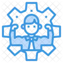 Businessman Gear Management Icon