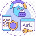 Protecting Privacy Online App Screen Concept Icon