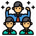 Teamwork Strong Collaborate Icon