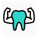 Strong Teeth Strong Tooth Strong Oral Icon