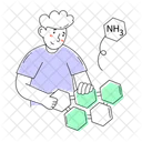 Structure Moleculaire Etude Moleculaire Analyse Moleculaire Icône