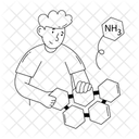 Structure Moleculaire Etude Moleculaire Analyse Moleculaire Icône