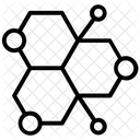 Structure Moleculaire Hexagones Structure Chimique Icône