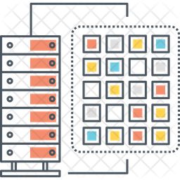 Structured Data Icon - Download in Colored Outline Style