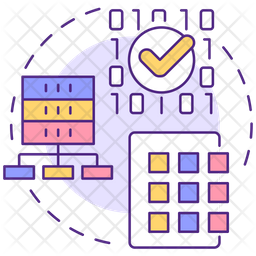 Structured data Icon - Download in Colored Outline Style
