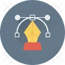 Bezier Strumento Penna Icon