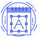 Strumento Di Testo Struttura Del Filo Design Della Scatola Icon