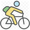 Student On Bicycle Icon